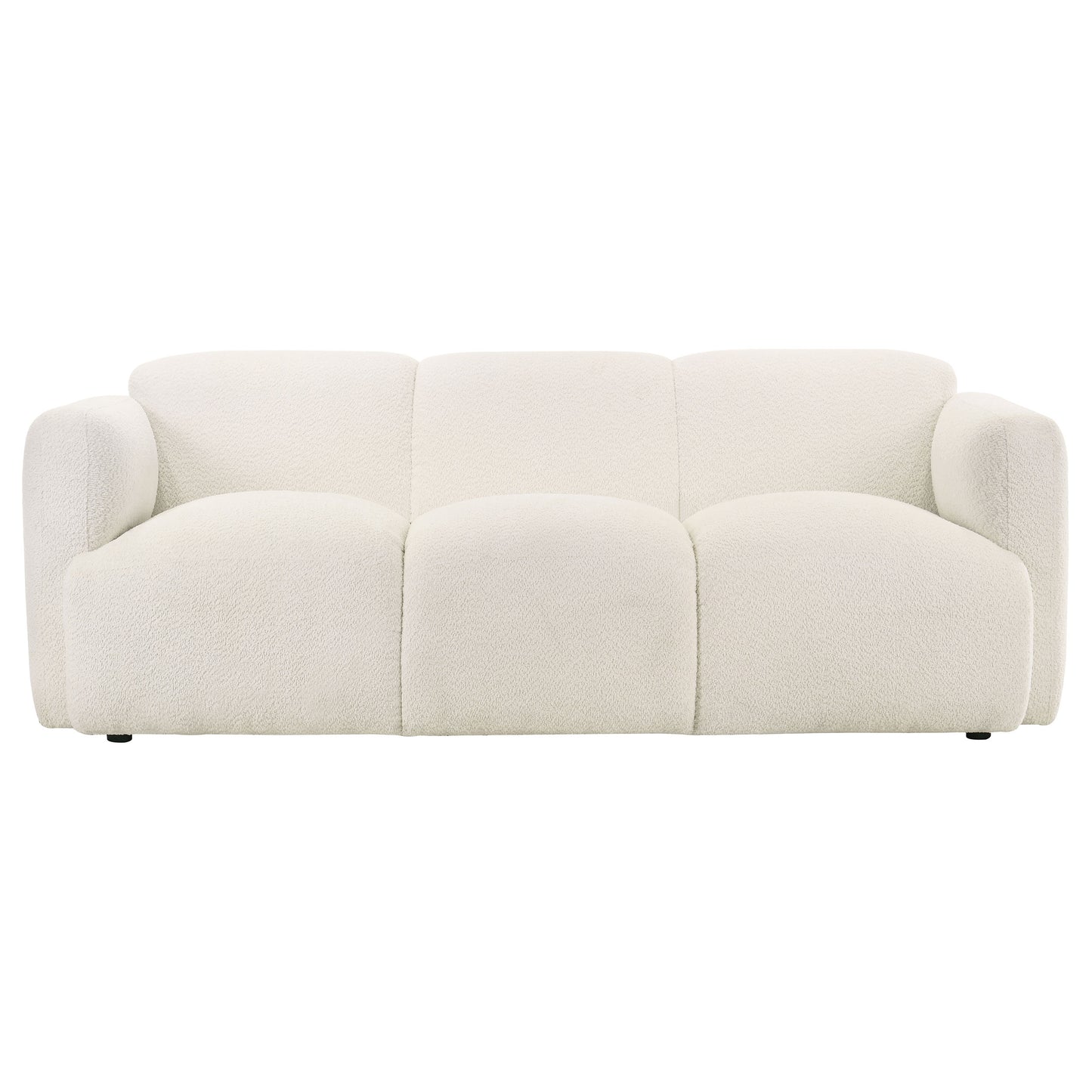 Camden Sculpted Track Arm Sofa – Textured Ivory