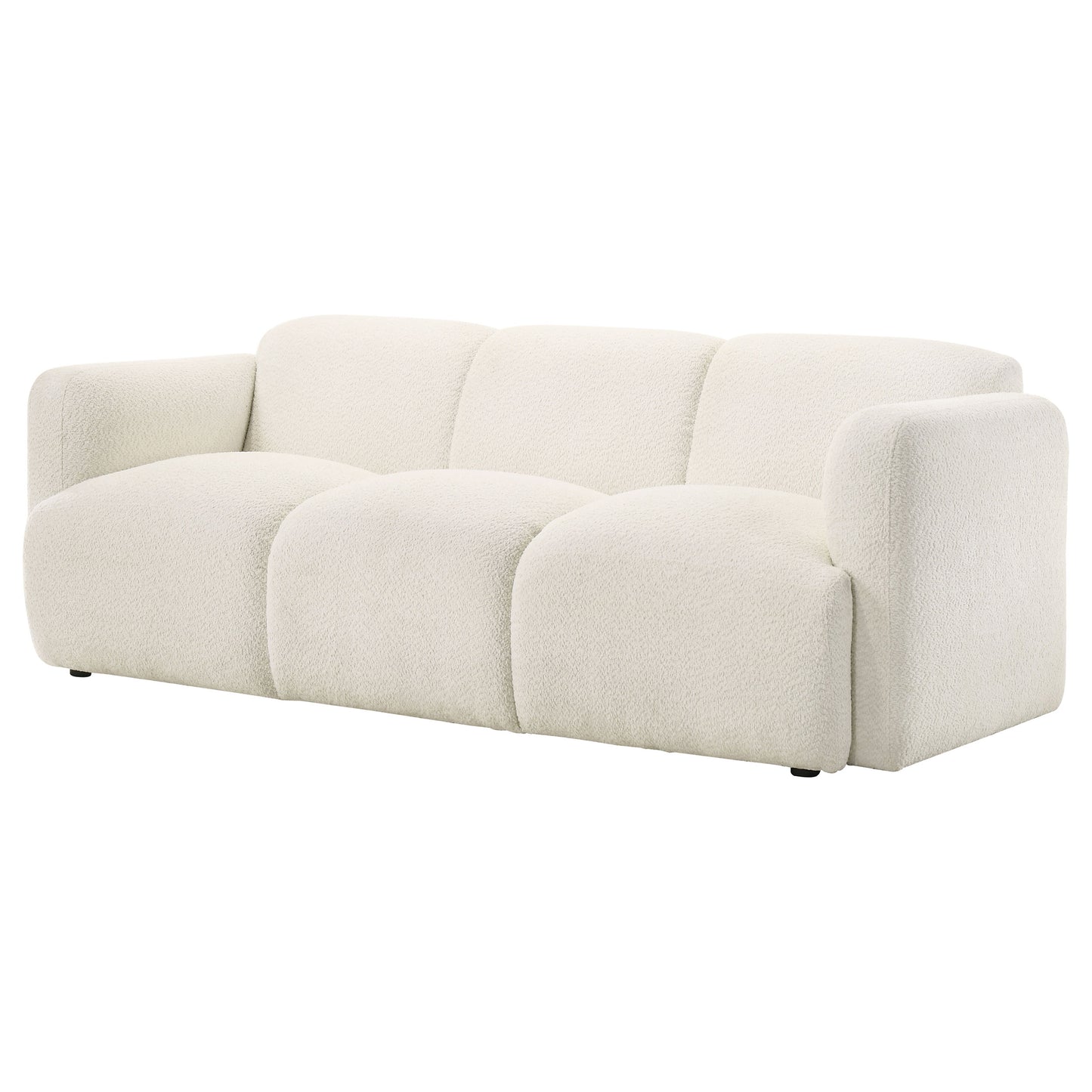 Camden Sculpted Track Arm Sofa – Textured Ivory