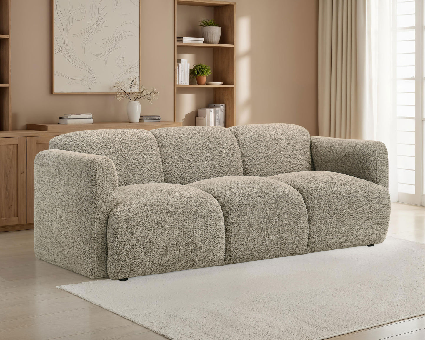 Camden Sculpted Track Arm Sofa – Chestnut Brown