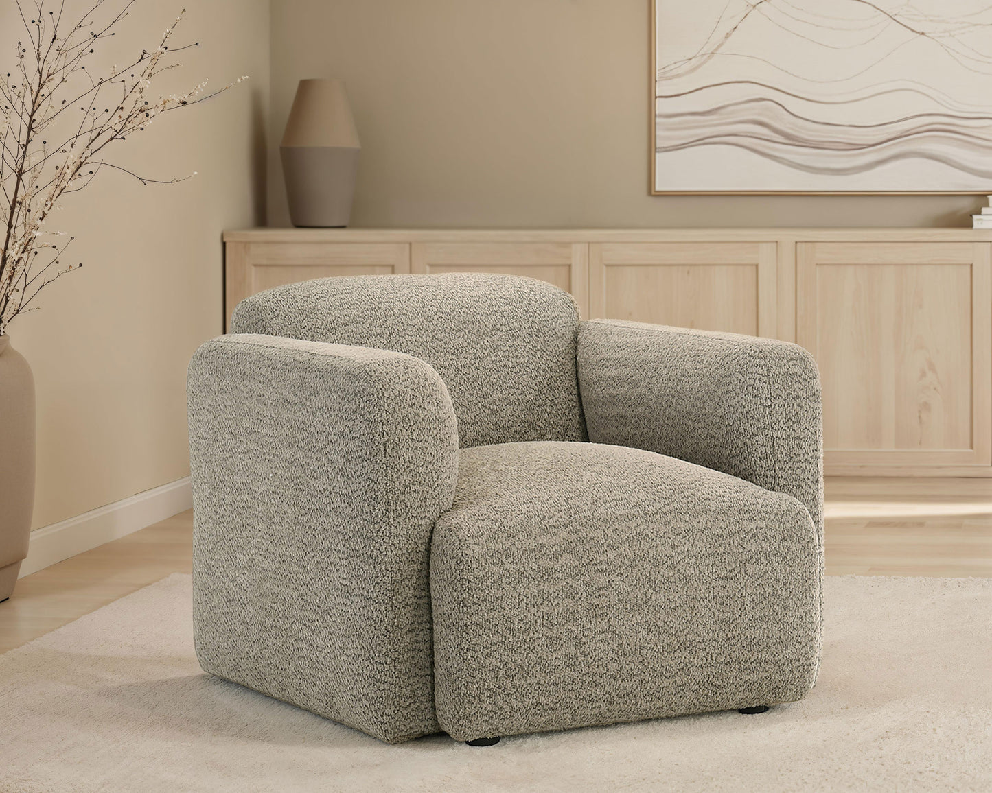 Brielle Curved Arm Accent Chair – Cocoa