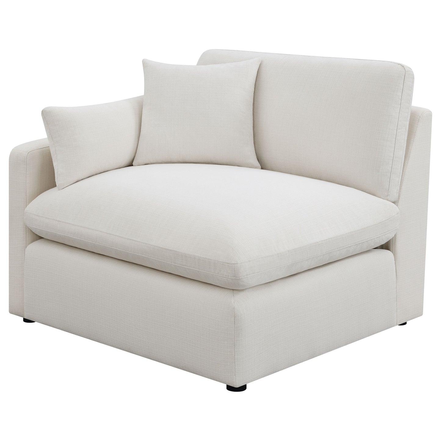 Calvyn Linen LAF Sectional Chair – Ivory