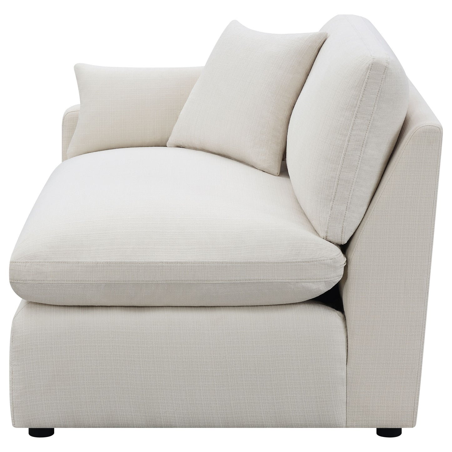 Calvyn Linen LAF Sectional Chair – Ivory