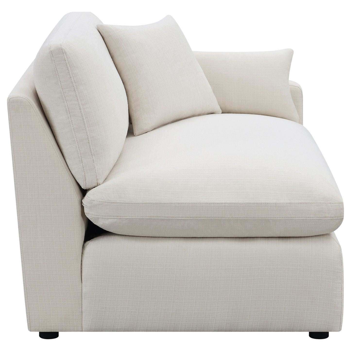 Calvyn Linen LAF Sectional Chair – Ivory