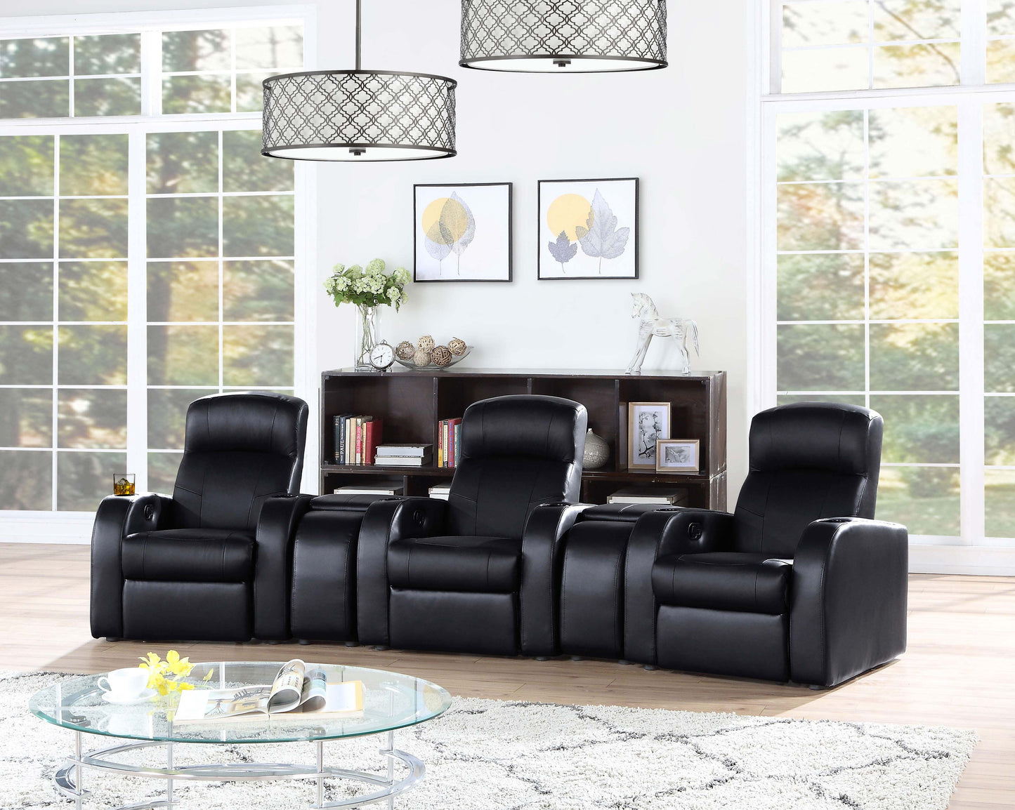 Zayden Black Fabric Recliner