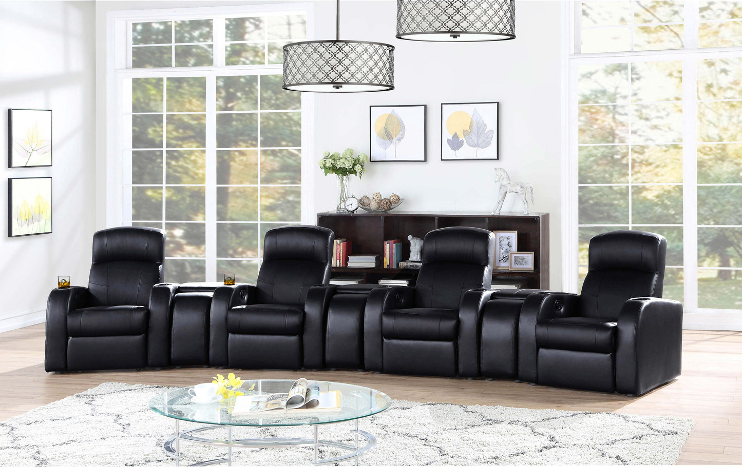 Zayden Black Fabric Recliner