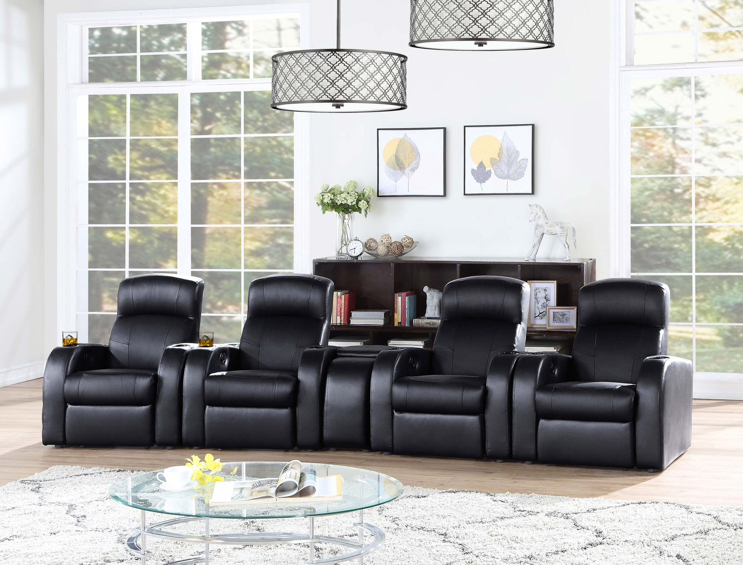 Zayden Black Fabric Recliner