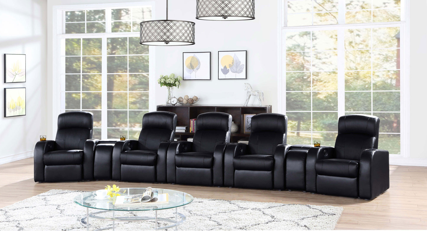Zayden Black Fabric Recliner