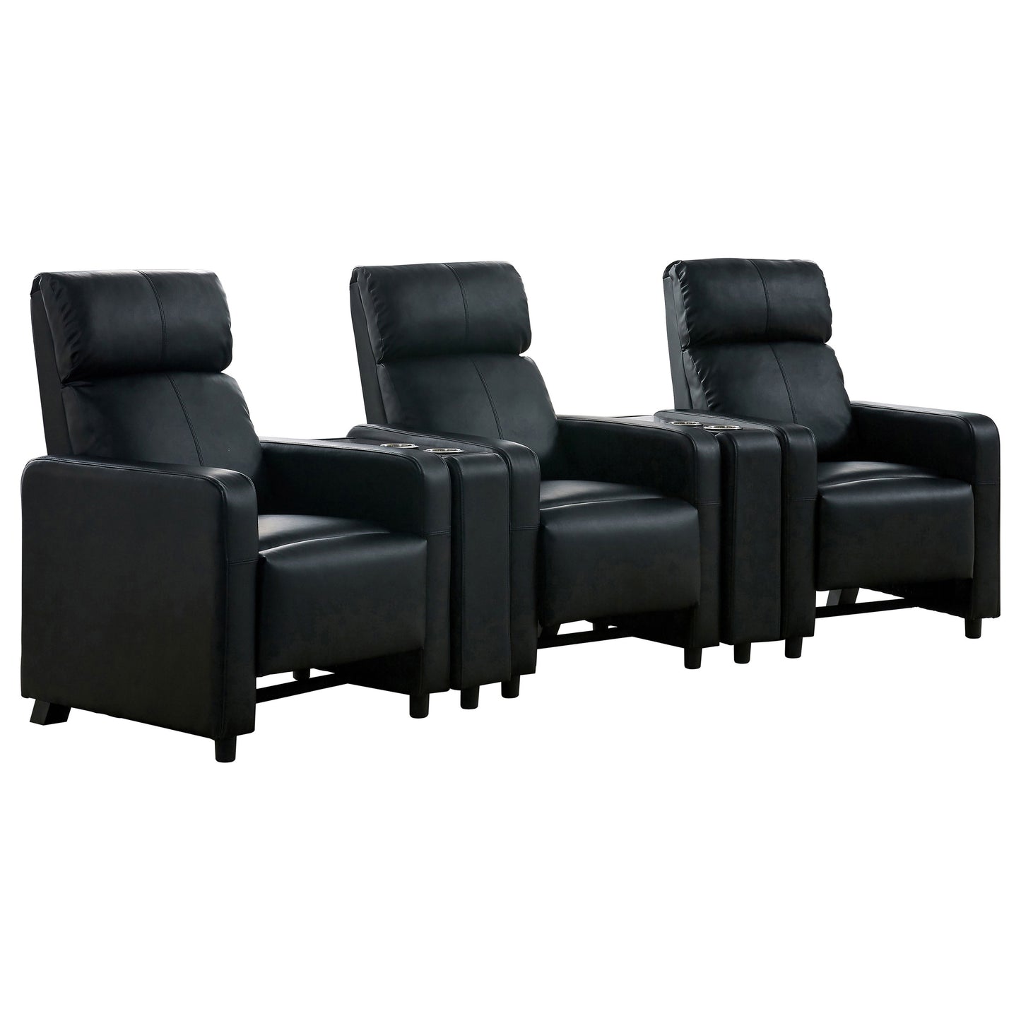 Torino Black 5-Piece Theater Lounge