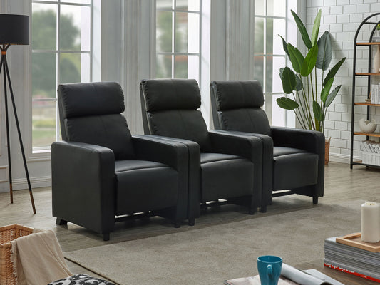 Cinema Luxe Black Recliner Suite
