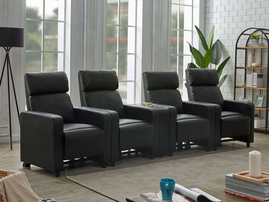 Velaro Black Reclining Lounge Suite
