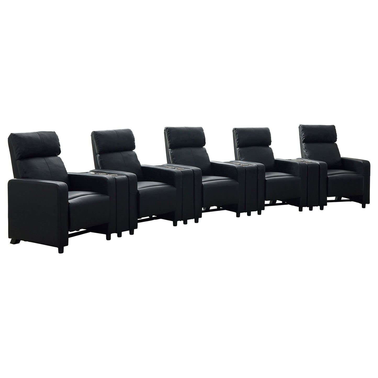 Velaro Black Home Theater Recliner Set 5A