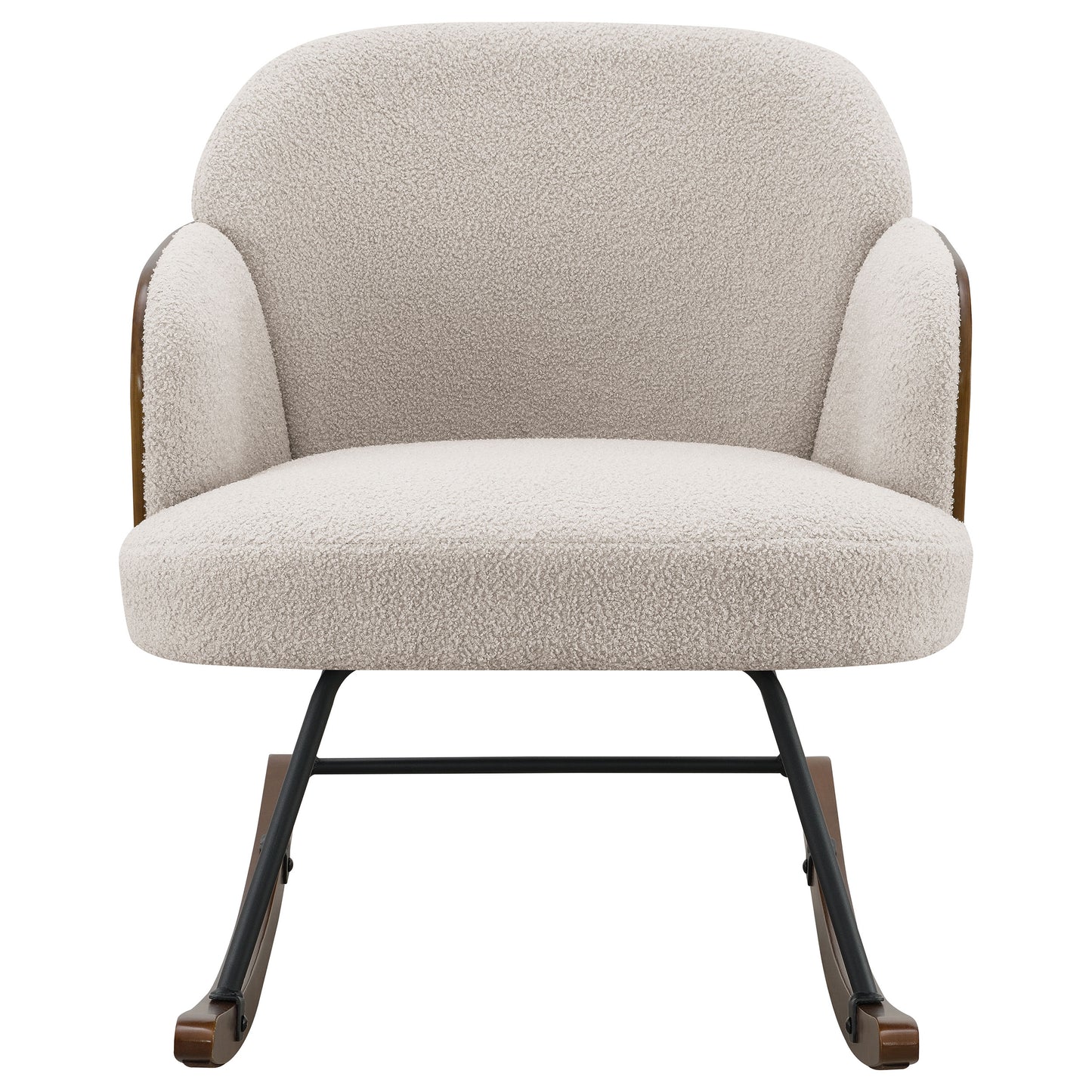 Paige Bouclé Rocking Chair – Beige