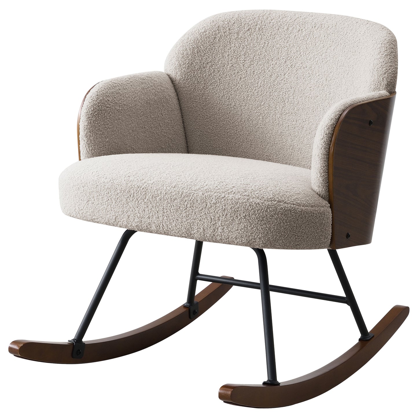 Paige Bouclé Rocking Chair – Beige