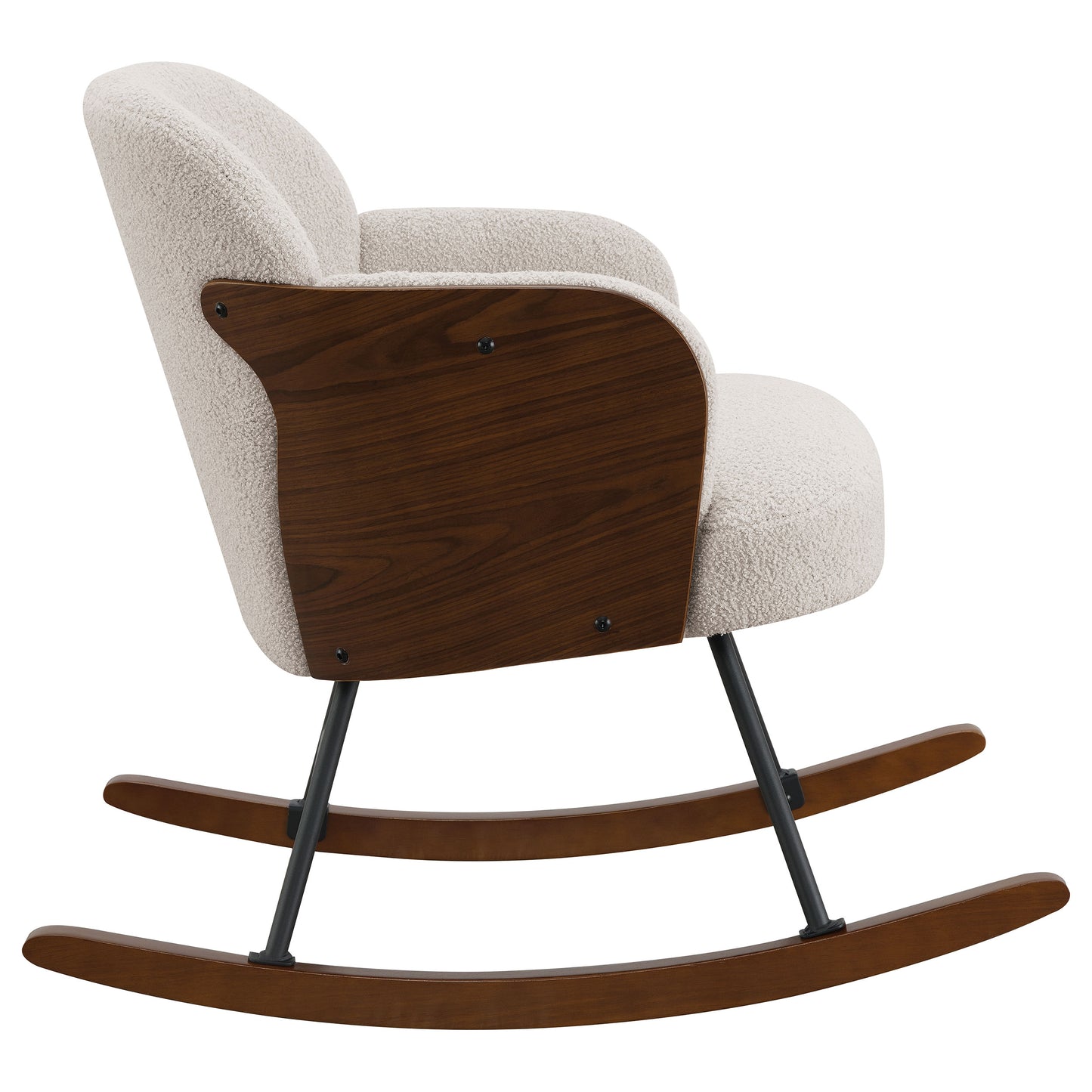 Paige Bouclé Rocking Chair – Beige