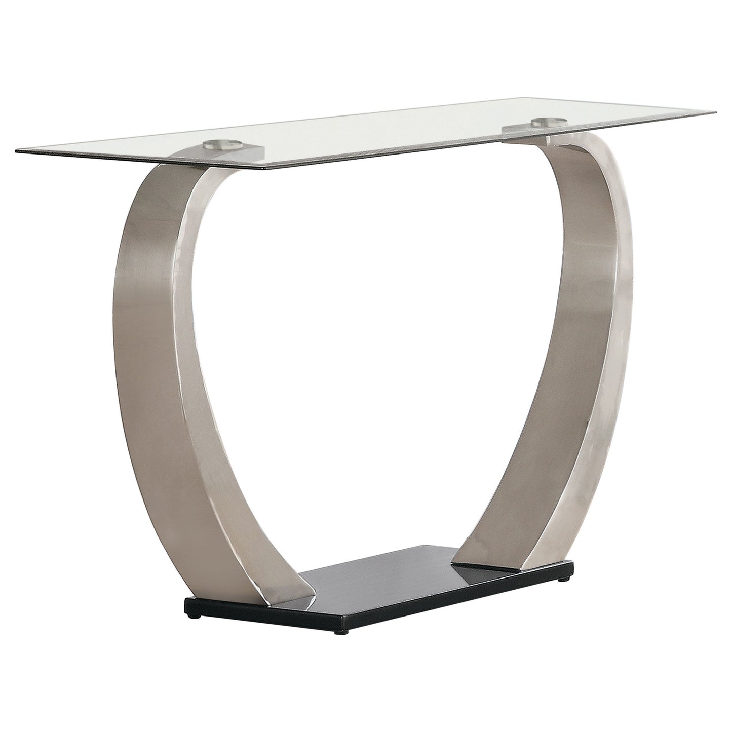Aurelio Glass & Silver Modern Console Table