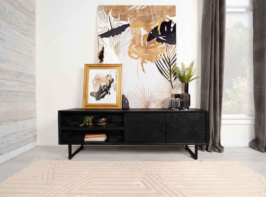 Calderon Charcoal Media Console 70"