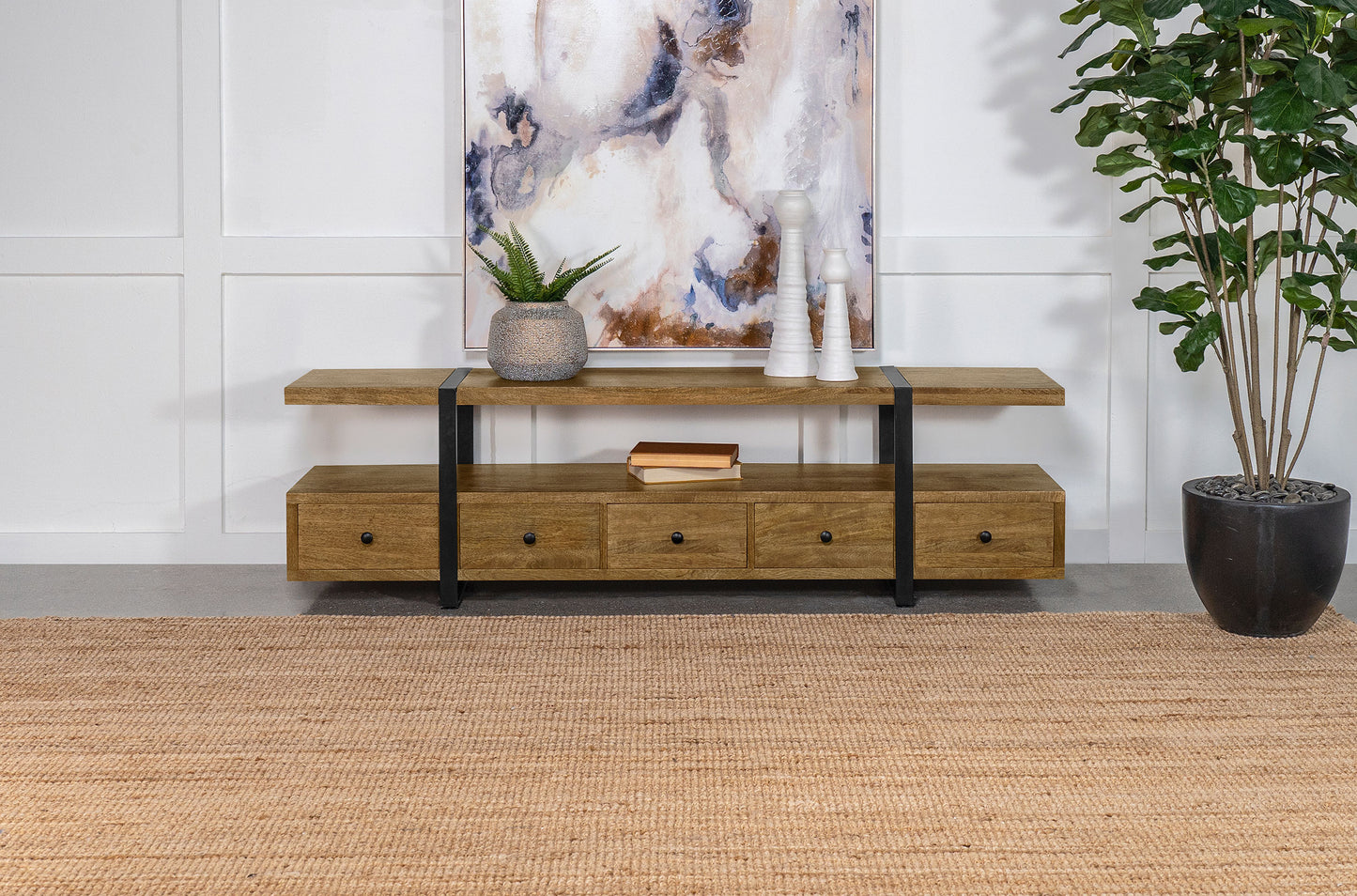 Kairo 70” Mango Wood Media Console