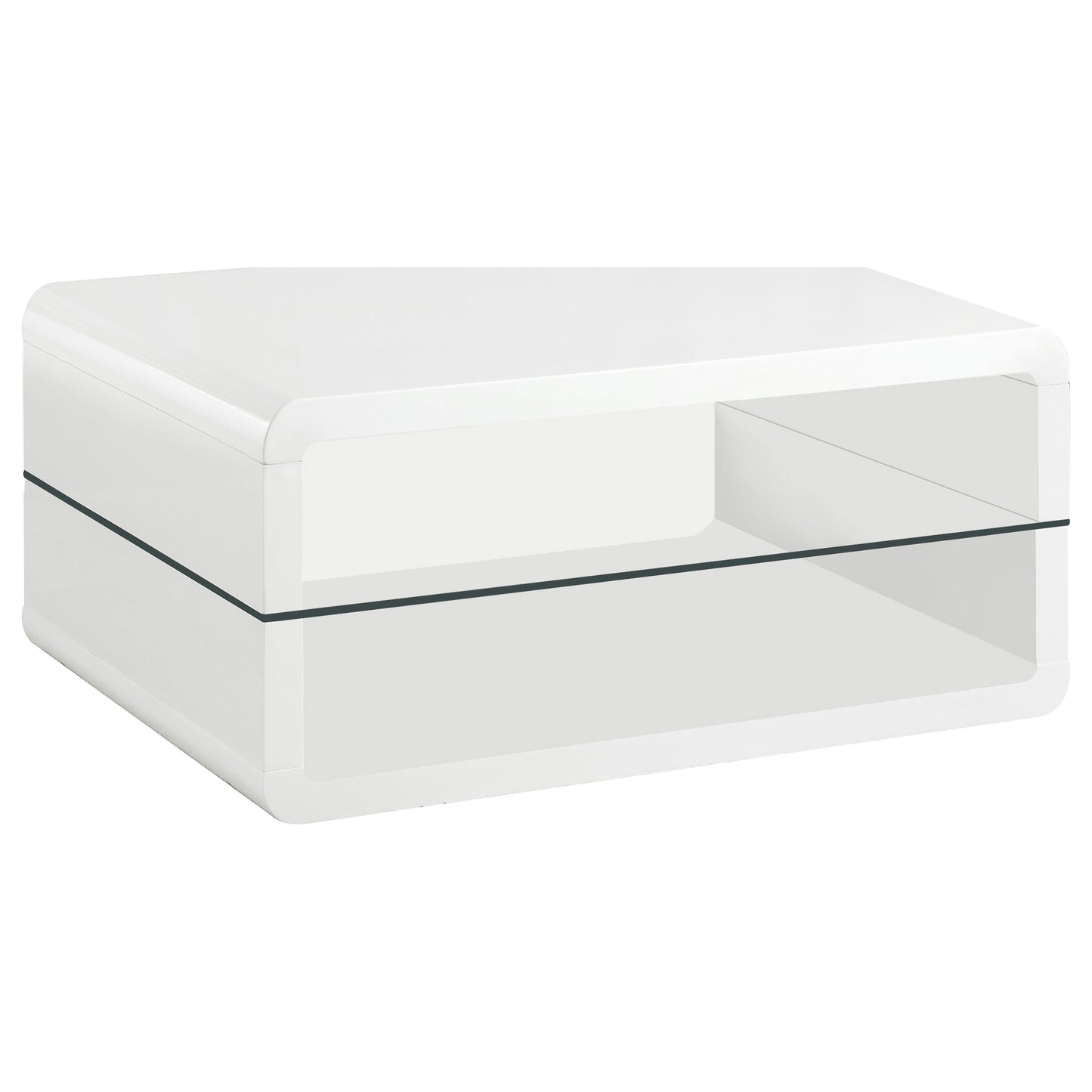 Elana Modern 2-Piece Coffee & End Table Set in White High Gloss