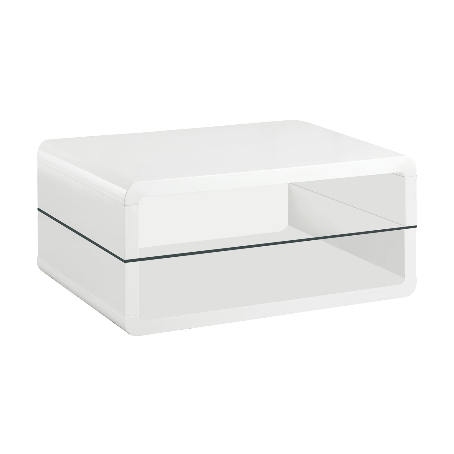 Elana High Gloss White Rectangular Coffee Table