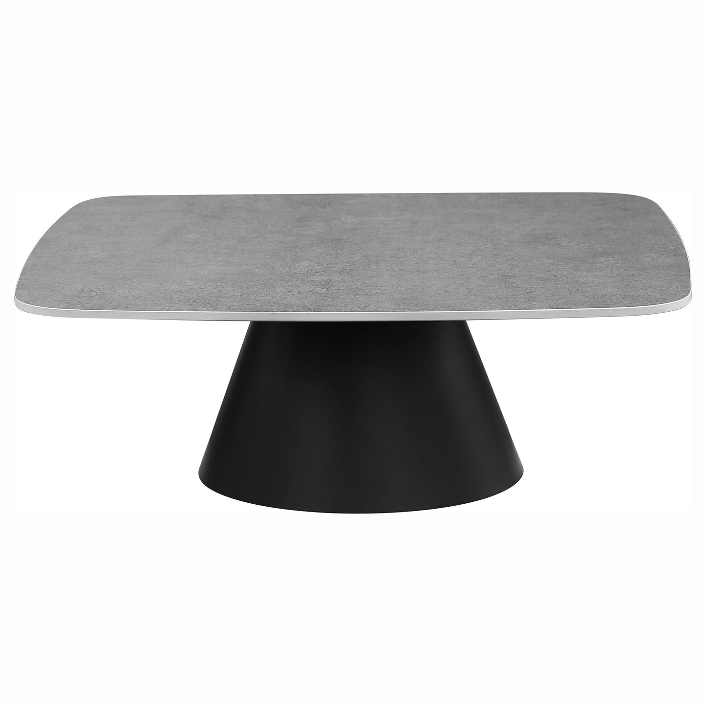 Eason Modern 2-Piece Coffee & Cocktail Table Set – Concrete & Black