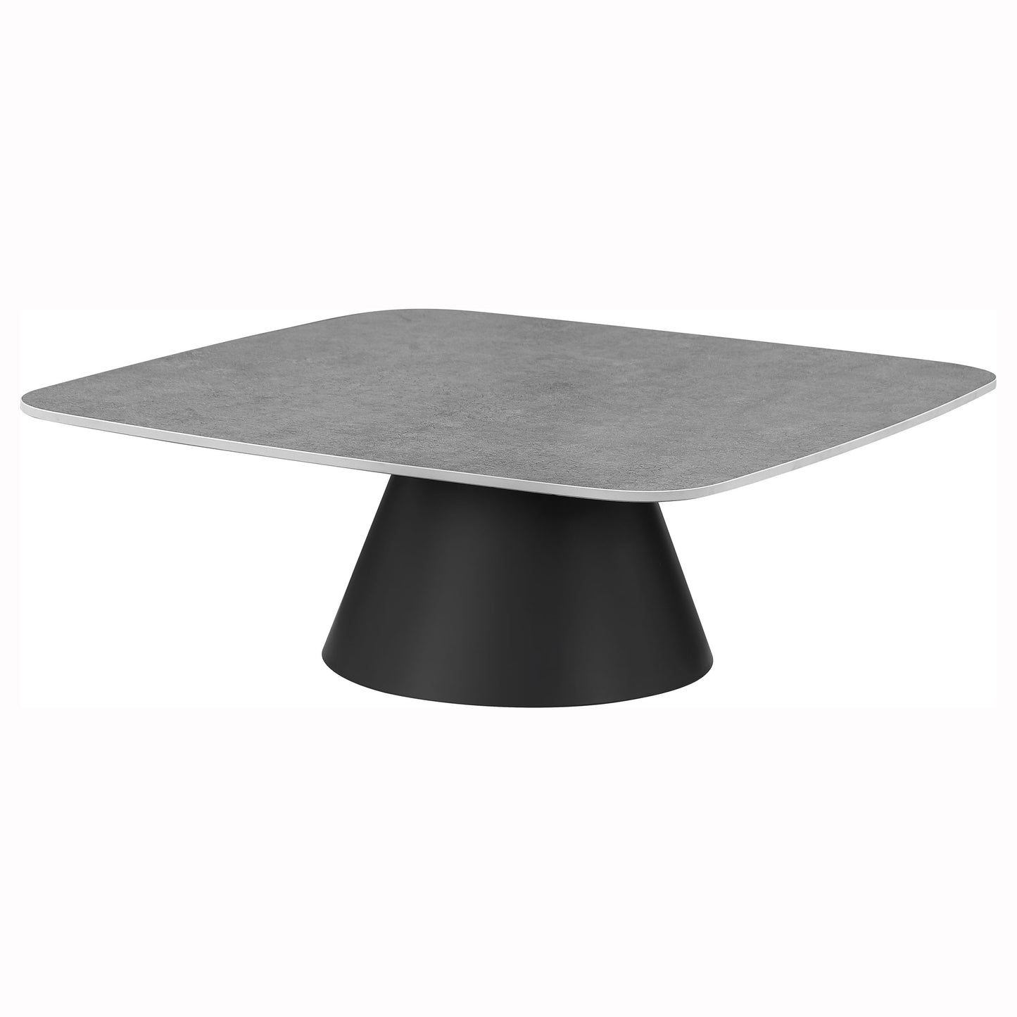 Eason Modern 2-Piece Coffee & Cocktail Table Set – Concrete & Black