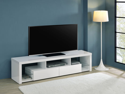 Velmora Gloss White Entertainment Console 71 inch