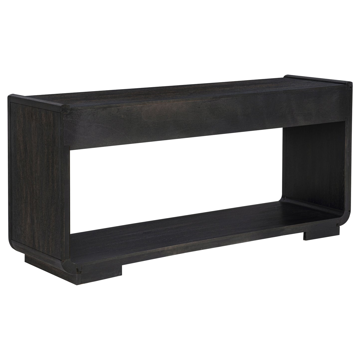 Lyric Contemporary 2-Drawer Console Table in Black Ash