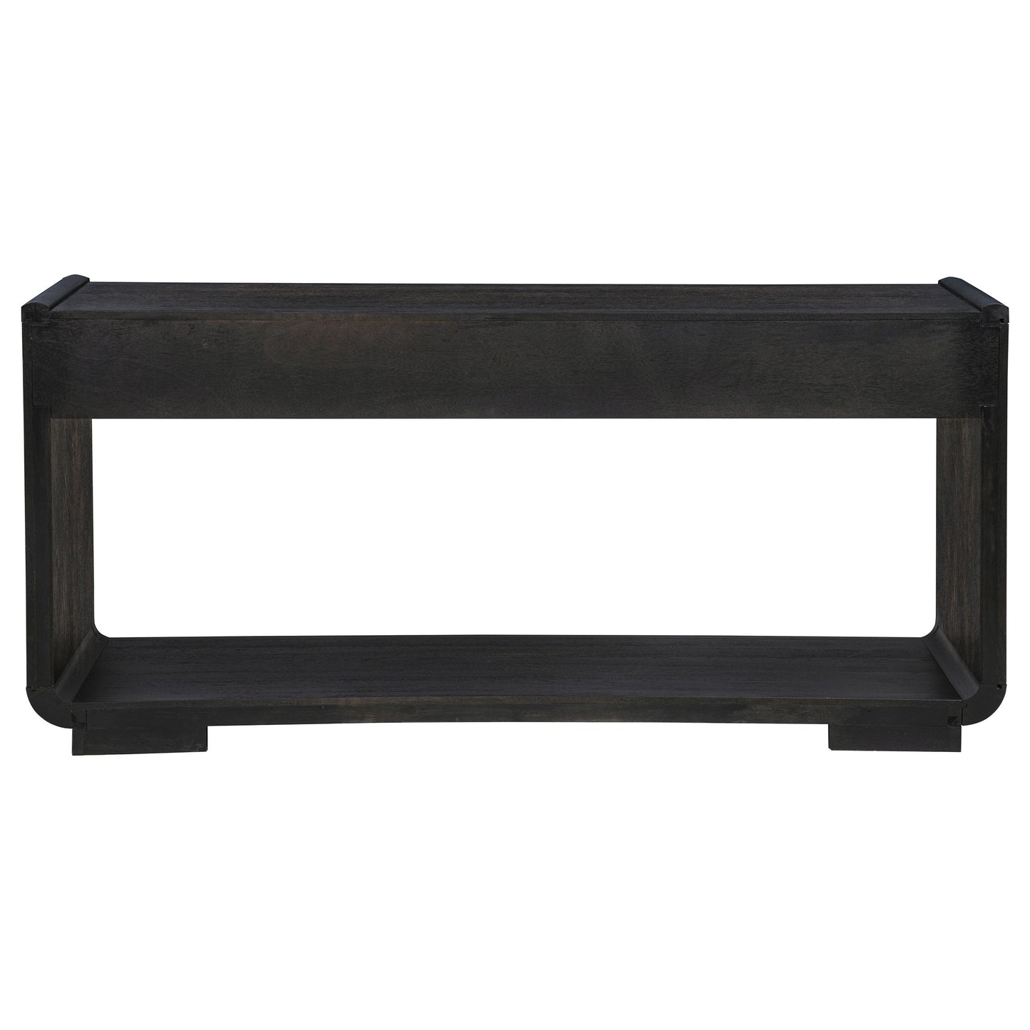 Lyric Contemporary 2-Drawer Console Table in Black Ash
