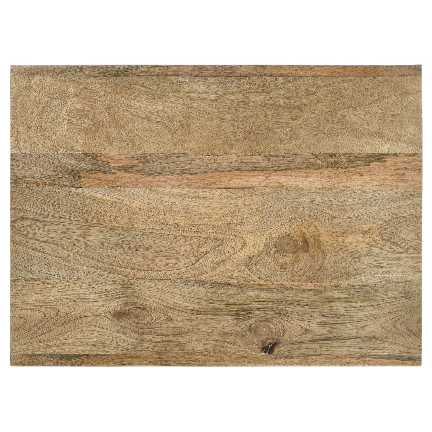 Brenwick Open Cube Solid Wood End Table Natural Mango Wood Finish