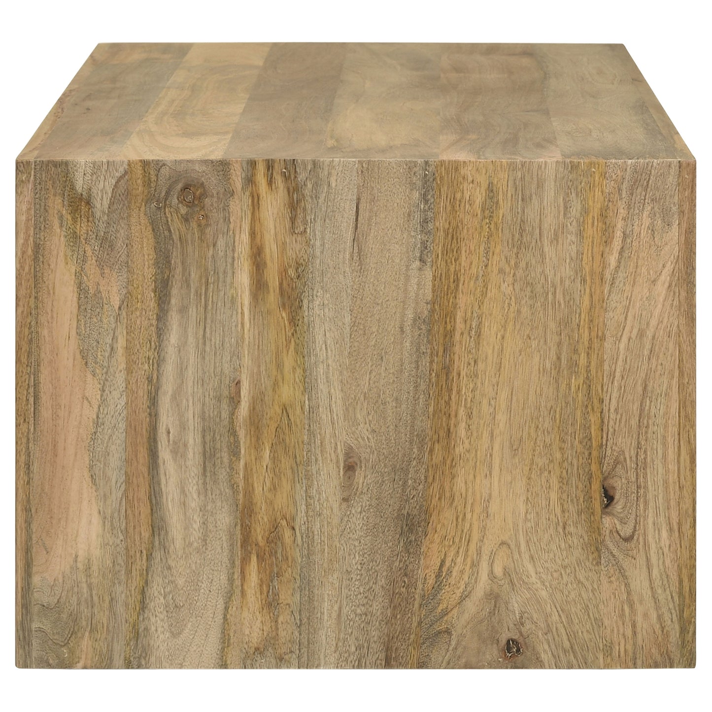 Brenwick Rectangular Mango Wood Coffee Table with Open Shelf Natural Finish