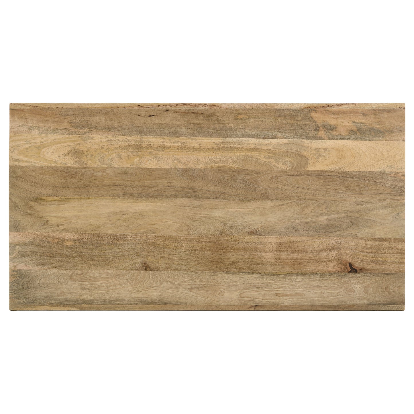 Brenwick Rectangular Mango Wood Coffee Table with Open Shelf Natural Finish