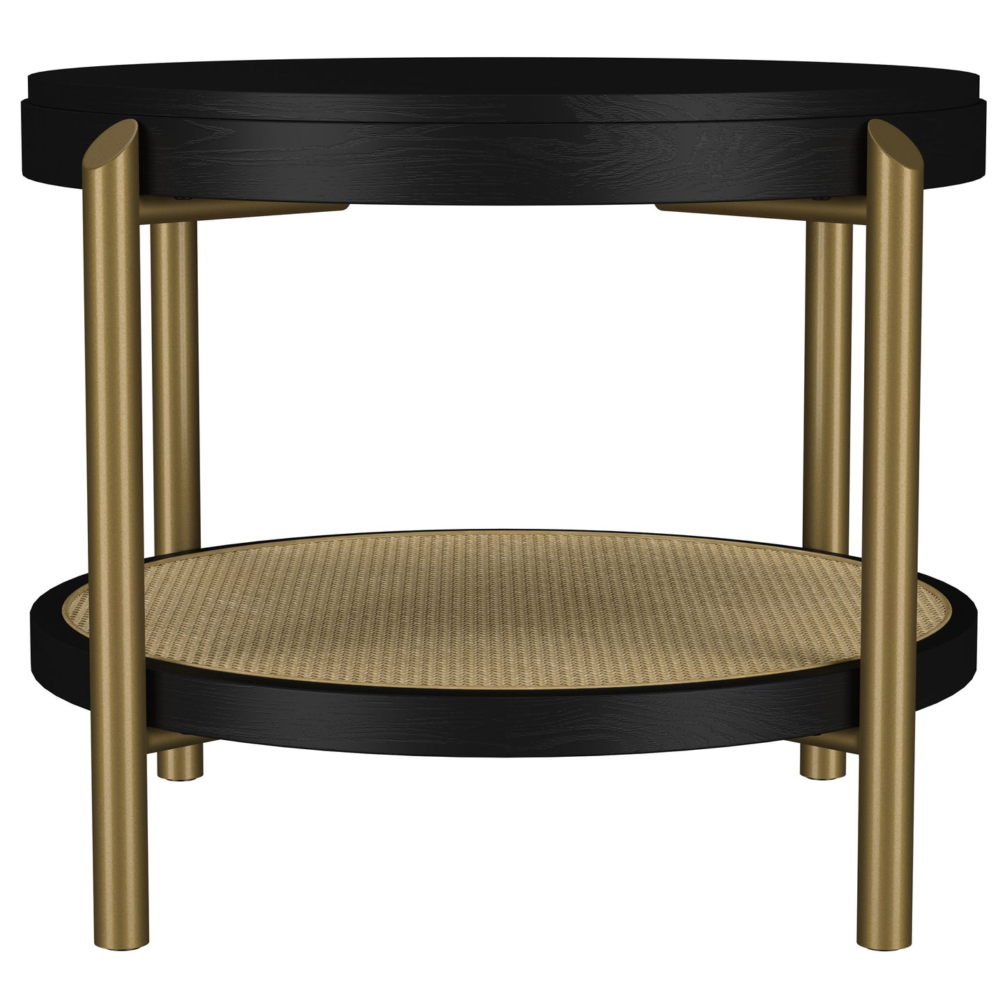 Arini 2-Piece Round Coffee & End Table Set – Black Finish