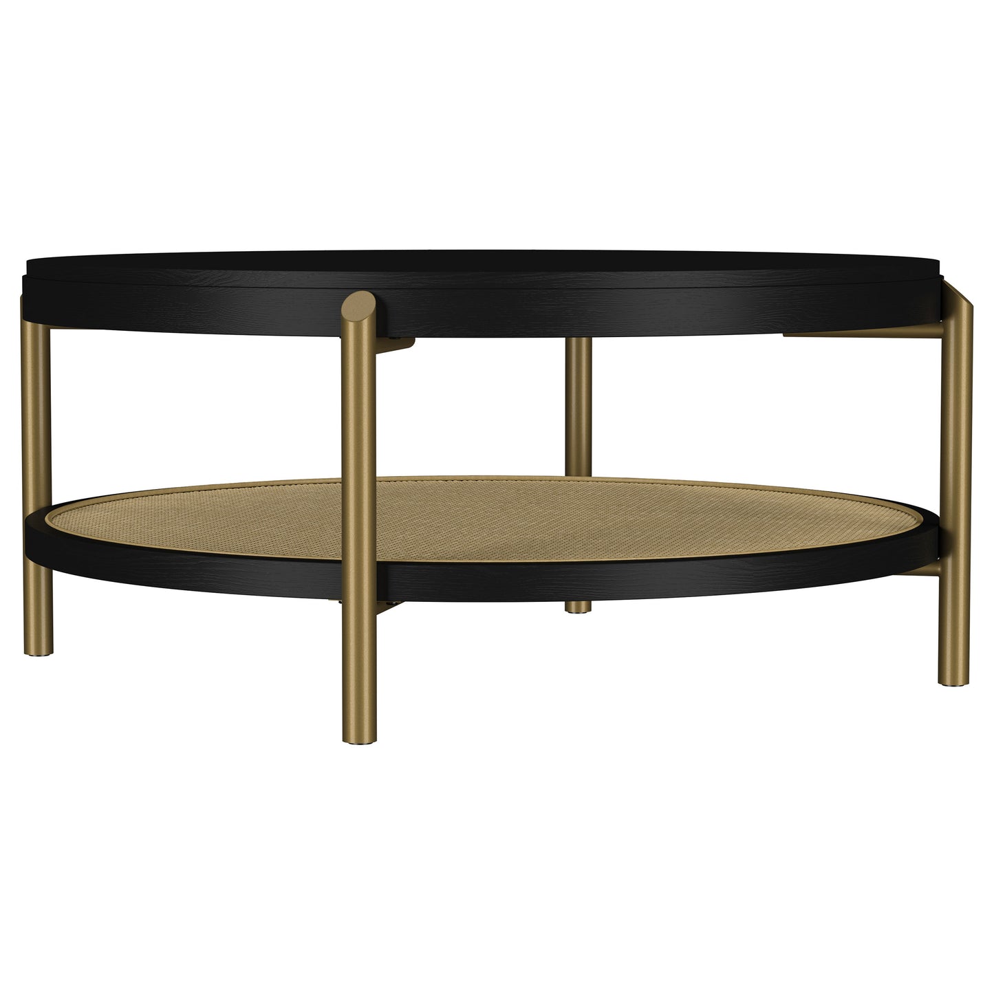 Arini 2-Piece Round Coffee & End Table Set – Black Finish