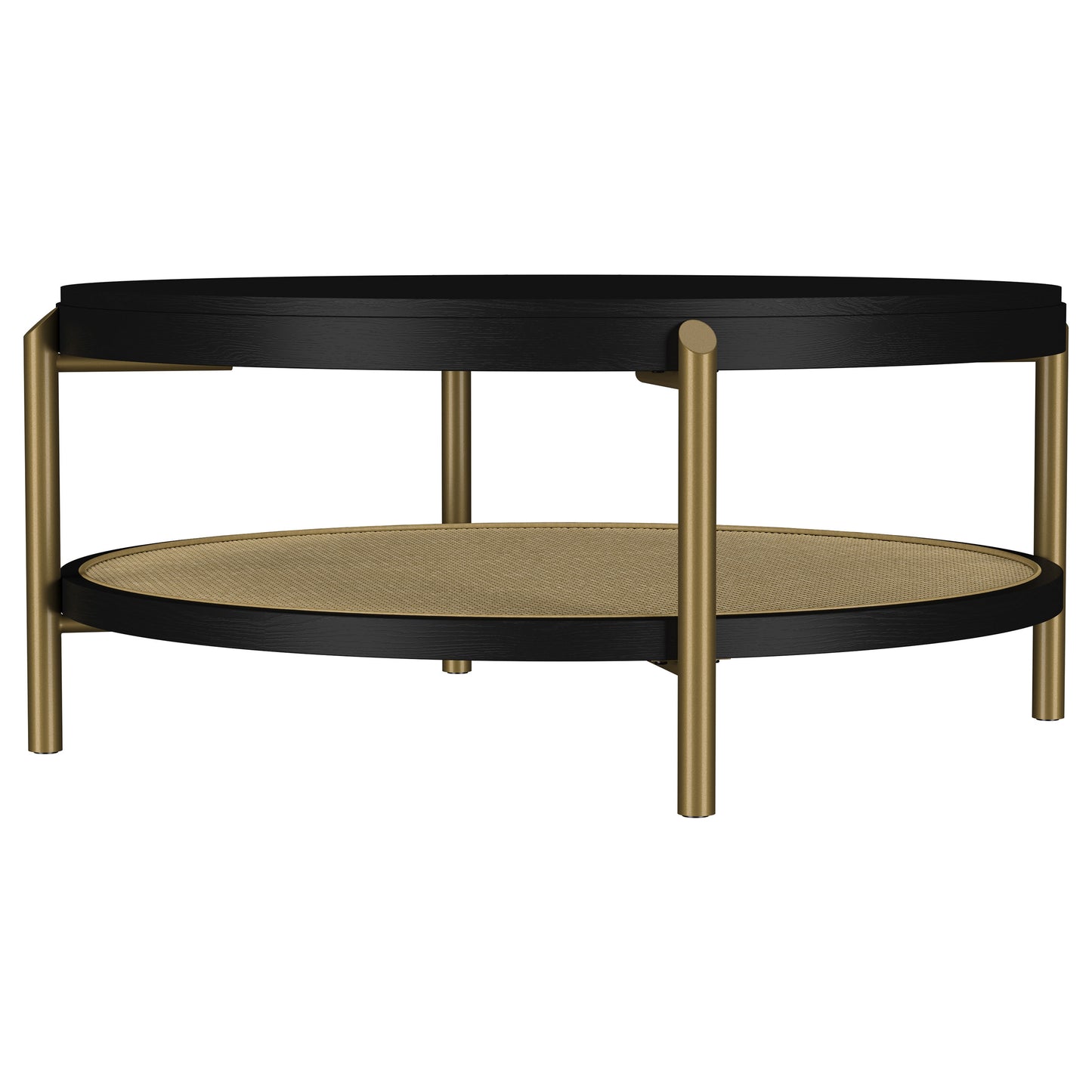 Arini 2-Piece Round Coffee & End Table Set – Black Finish