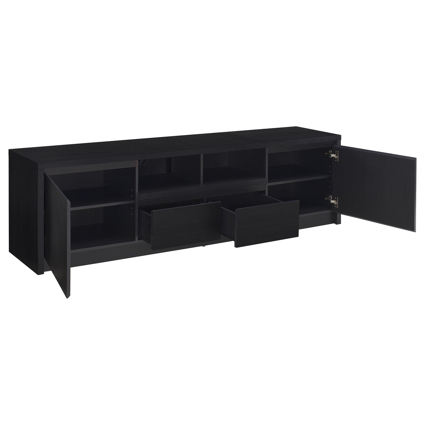 Lucente Black Contemporary TV Console