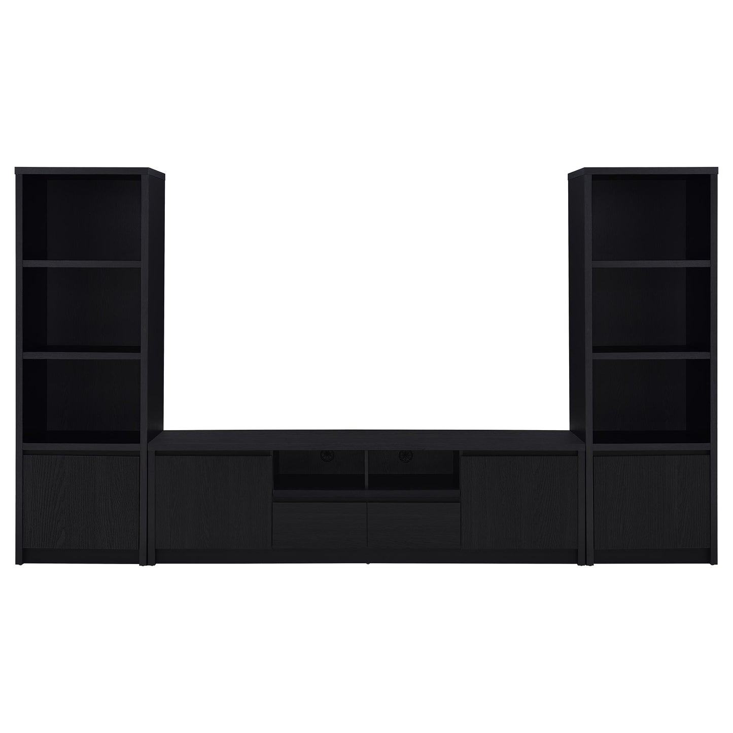 Lucente Black Contemporary TV Console
