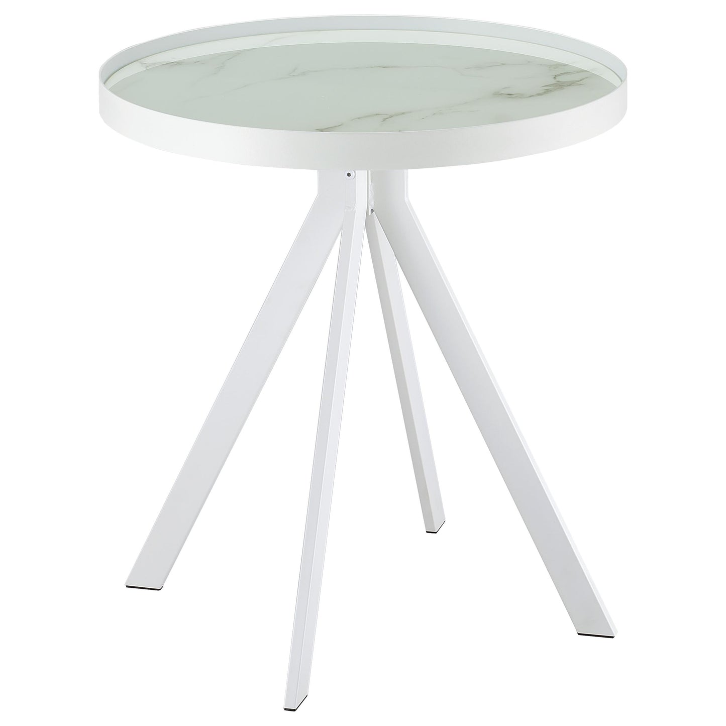 Briggs 2-Piece Round Coffee and End Table Set – White