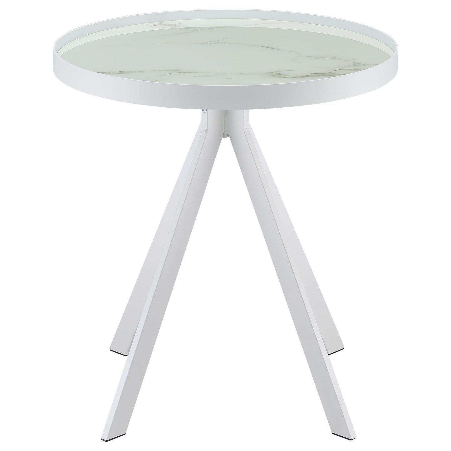 Briggs 2-Piece Round Coffee and End Table Set – White