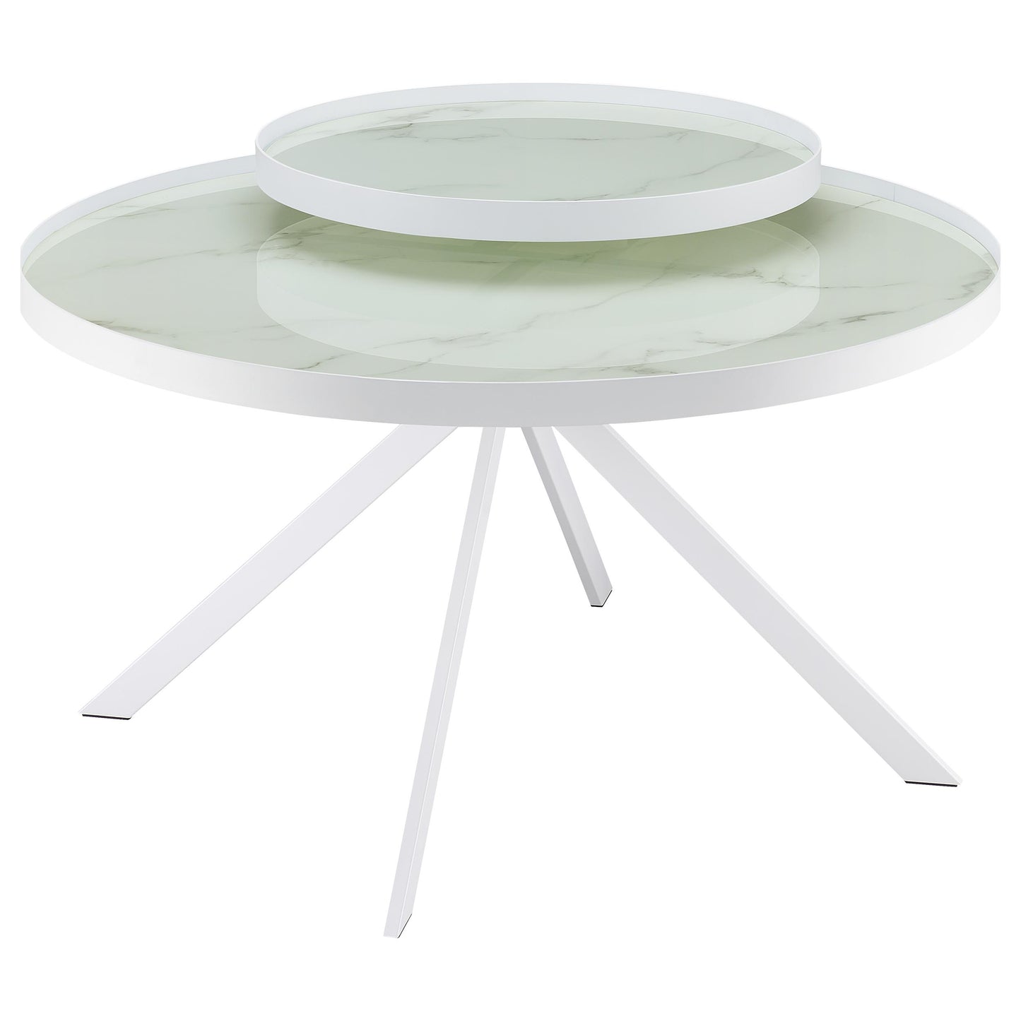 Briggs 2-Piece Round Coffee and End Table Set – White