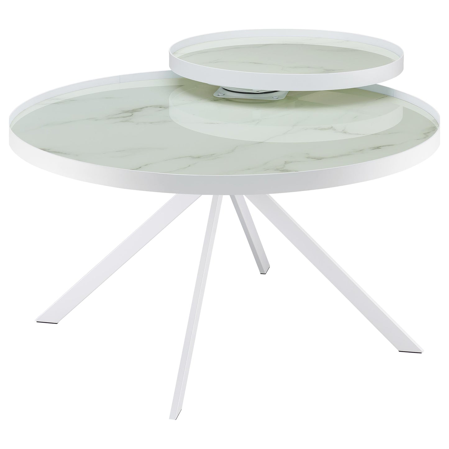 Briggs 2-Piece Round Coffee and End Table Set – White