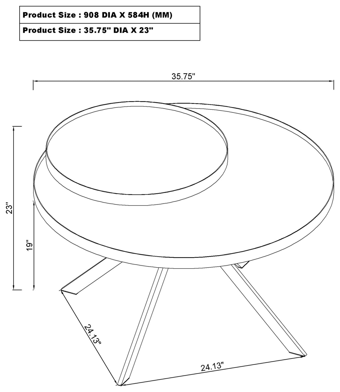 Briggs 2-Piece Round Coffee and End Table Set – White