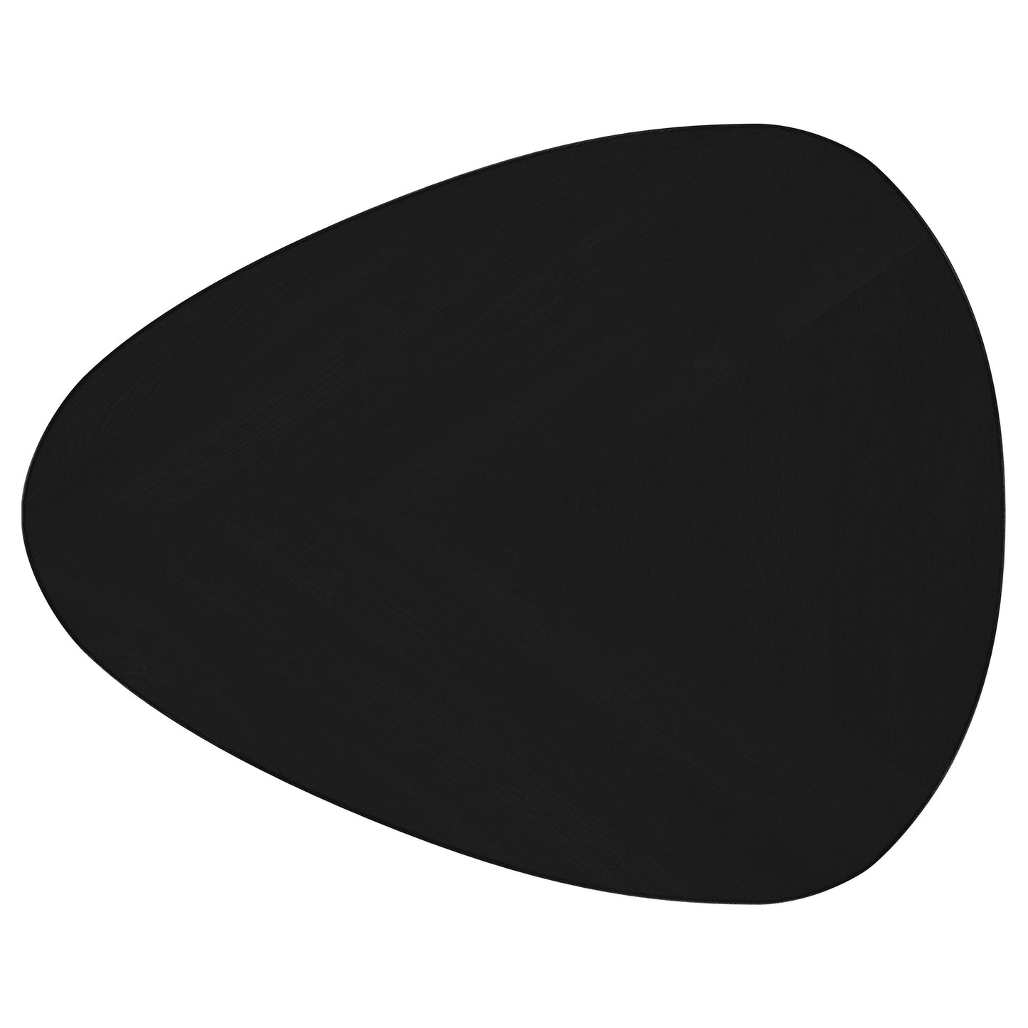 Triava Triangular Solid Wood End Table Black
