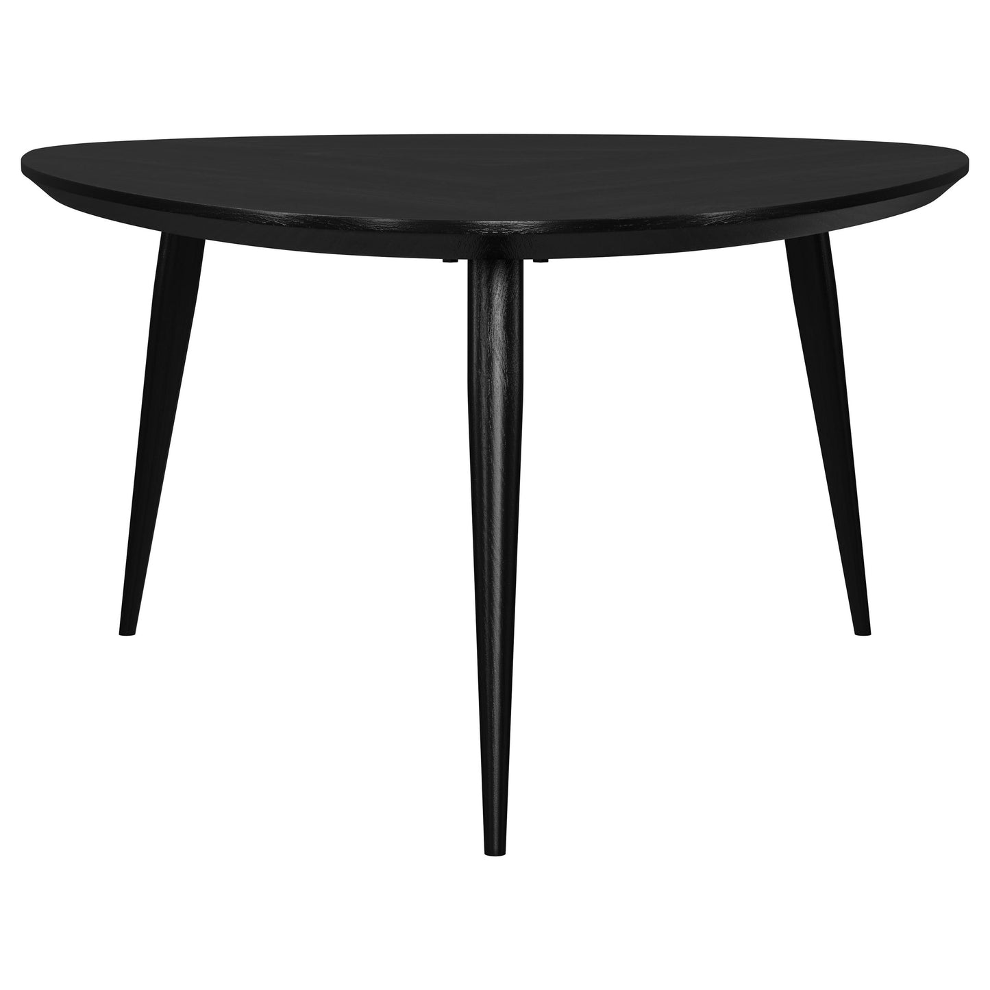 Odessa Sculptural Triangular Solid Wood Coffee Table – Black