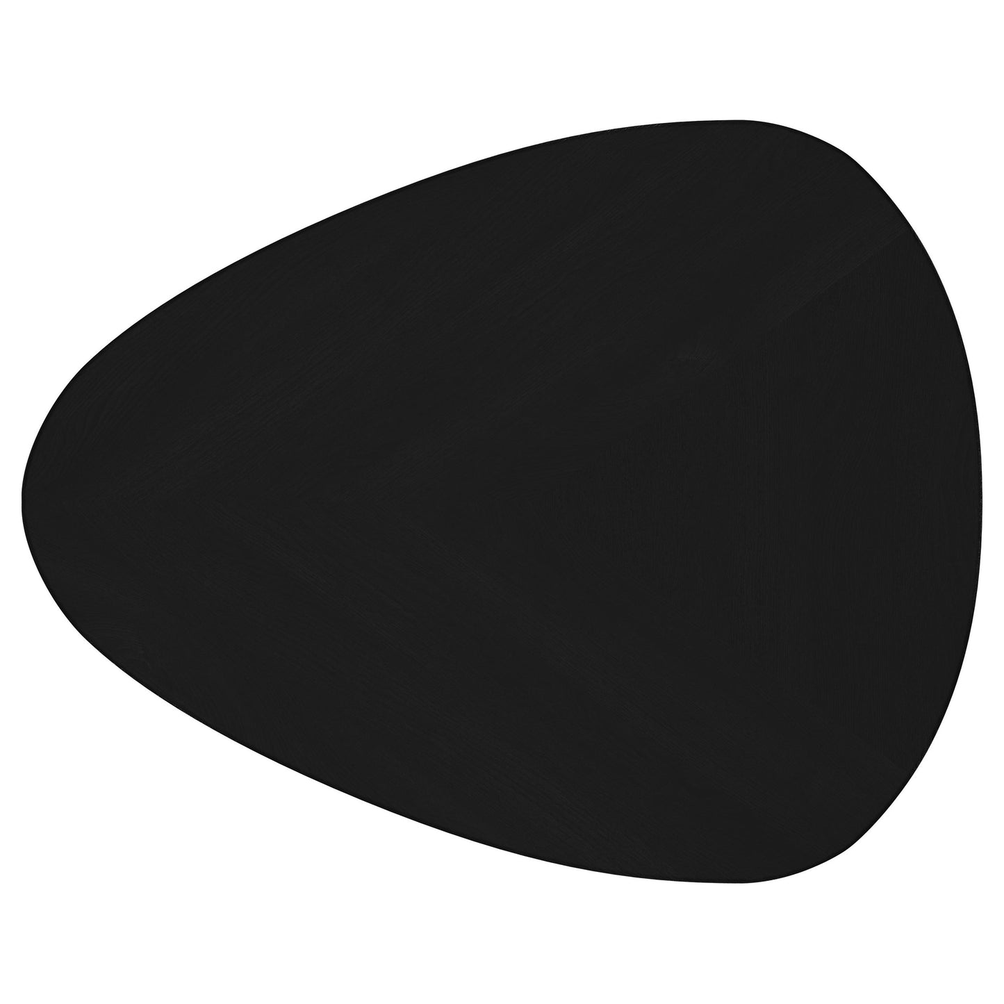 Odessa Sculptural Triangular Solid Wood Coffee Table – Black
