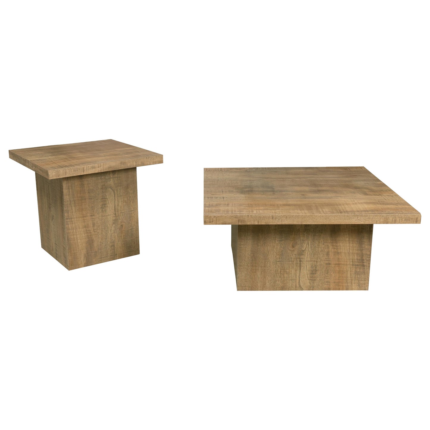 Devar 2-Piece Mango Wood Square Coffee and End Table Set