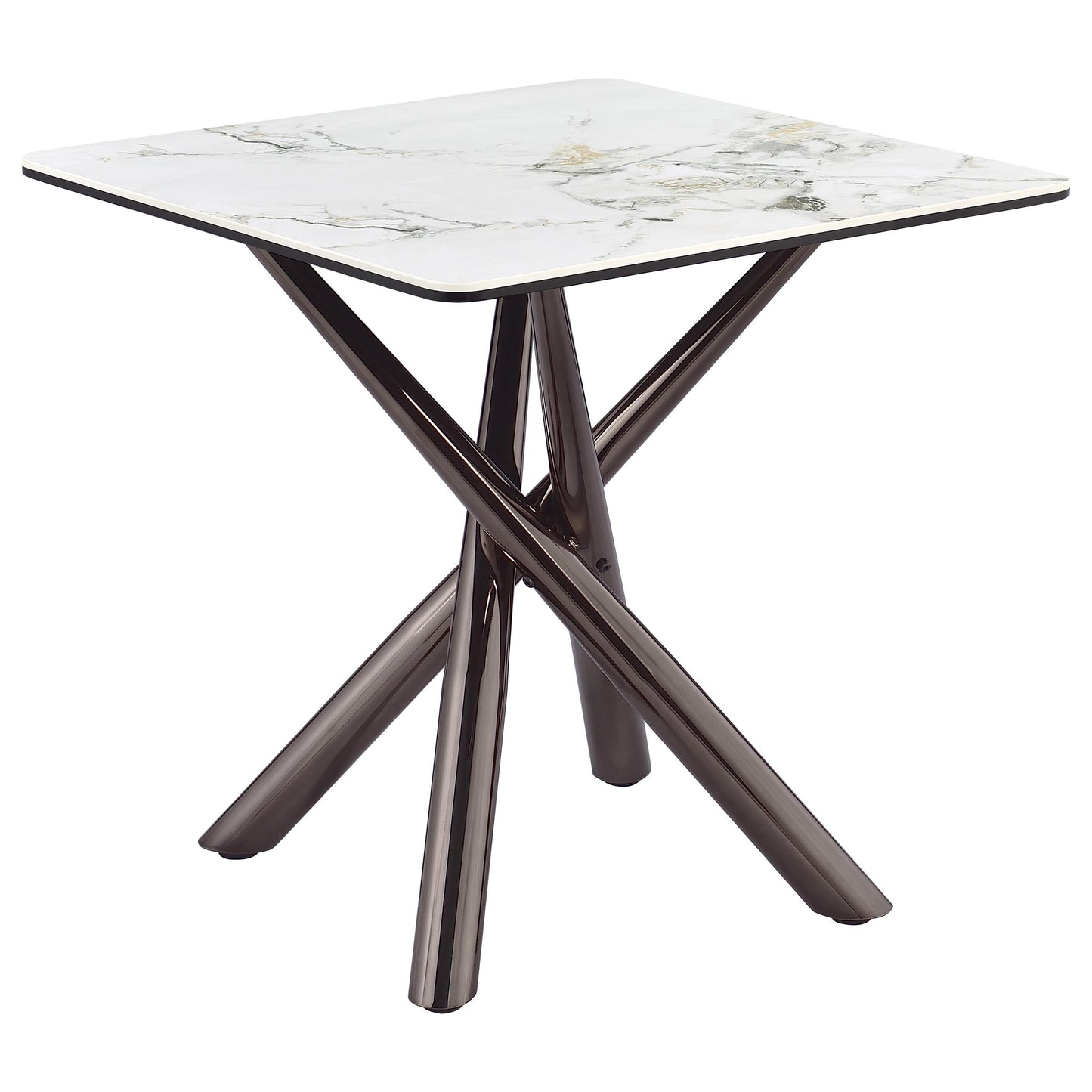 Carvell Square Sintered Stone Coffee & End Table Set – Mirage White