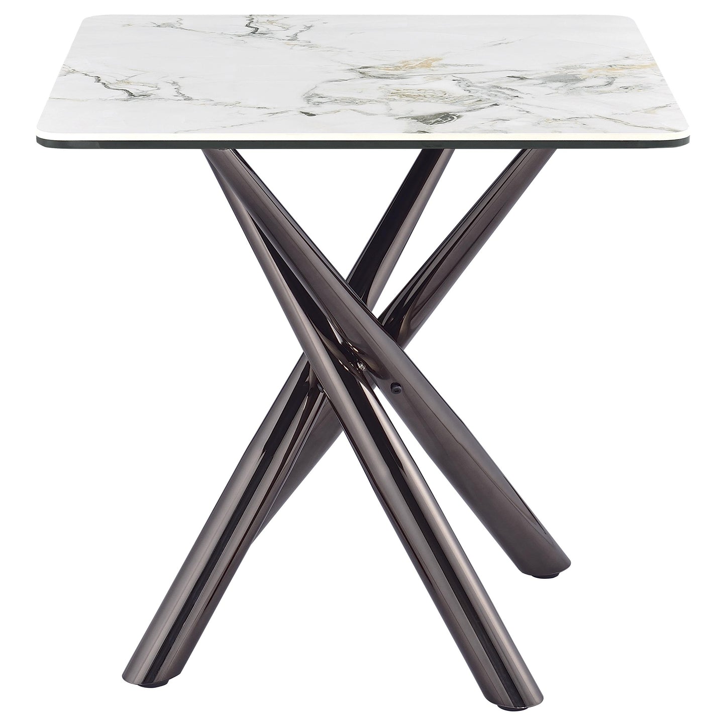 Carvell Square Sintered Stone Coffee & End Table Set – Mirage White