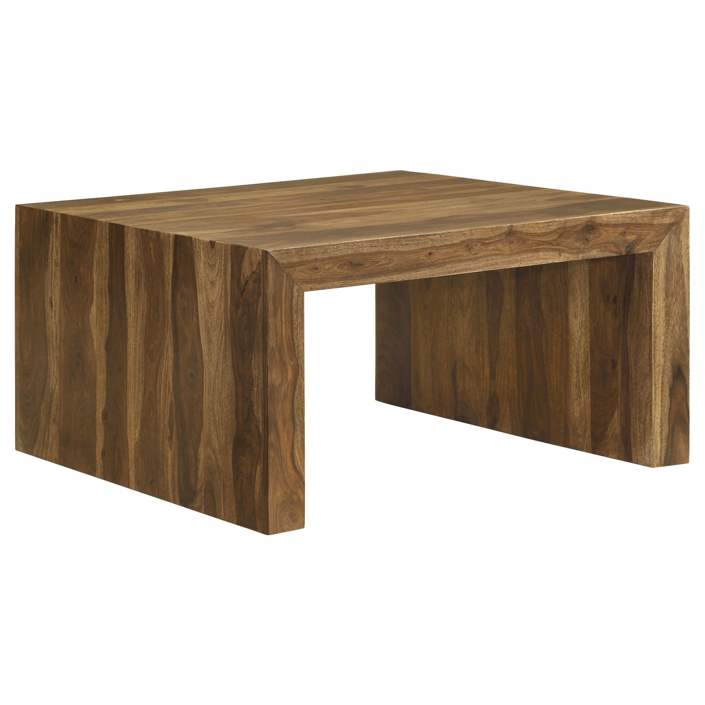Auremont Square Sheesham Wood Coffee Table Auburn Finish