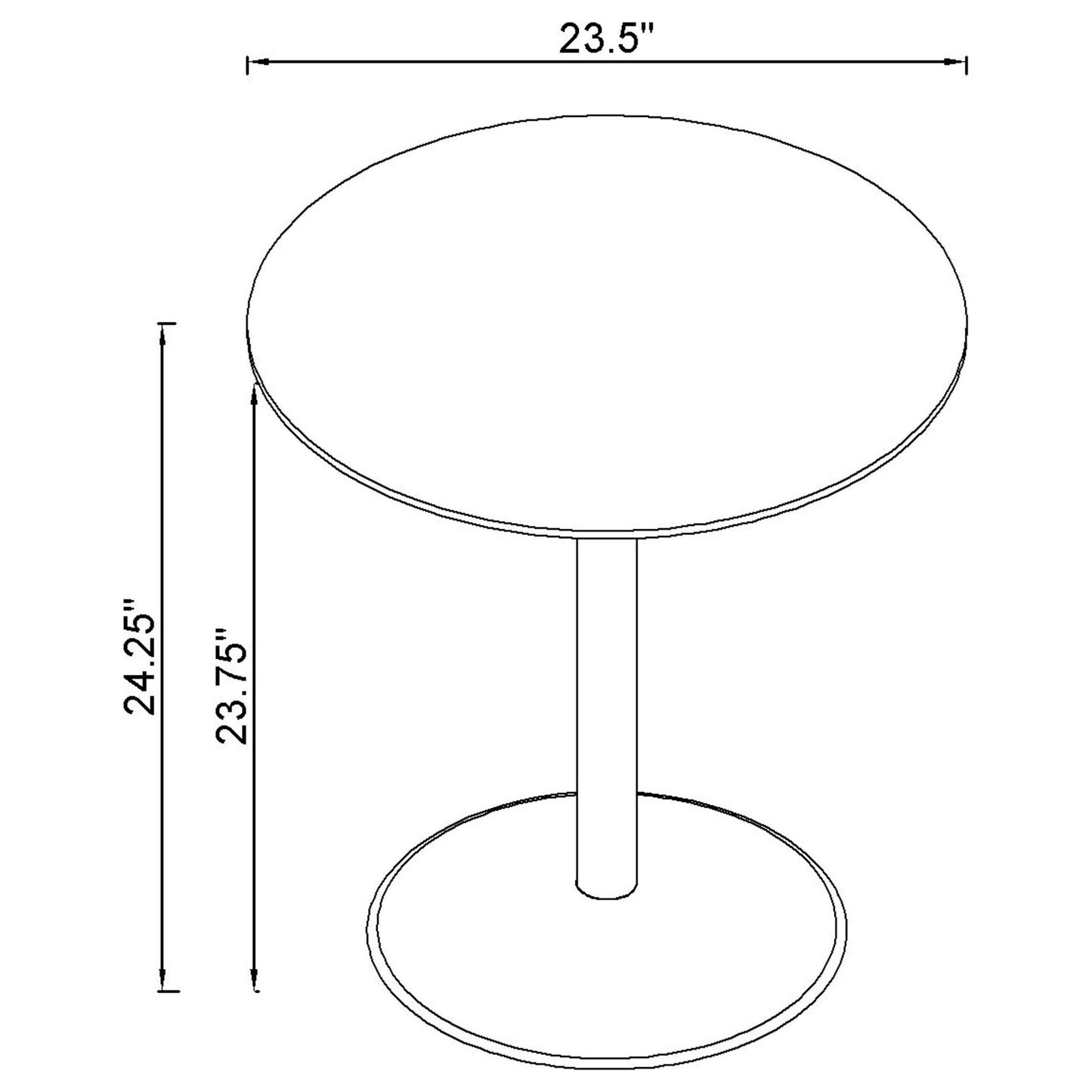 Ganso 2-Piece Modern Glass Top Coffee & End Table Set – Black