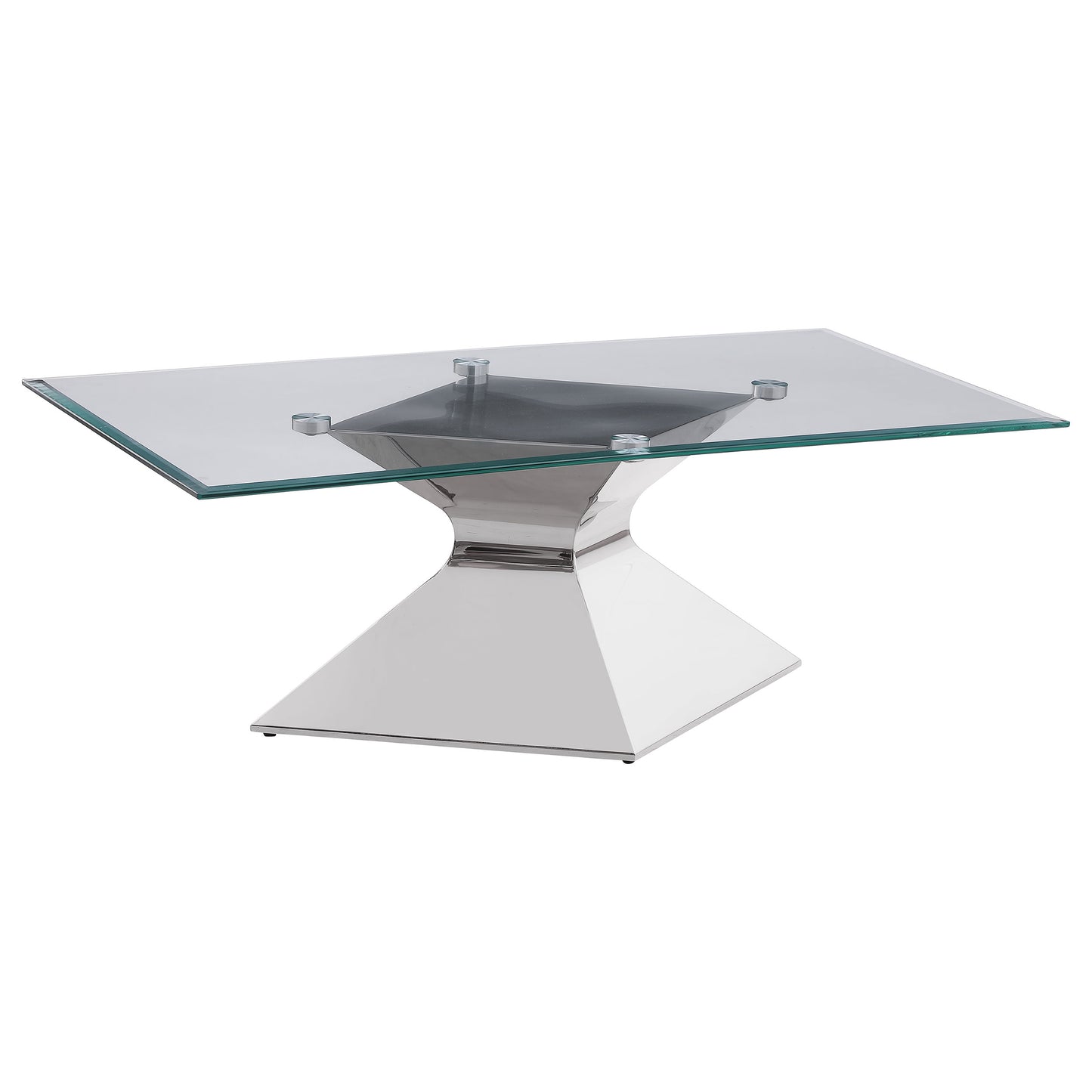 Jenny 3-Piece Rectangular Coffee & End Table Set – Chrome Finish